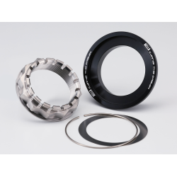 Titanium Nut & Aluminum billet spacer for Ducati rear axle set - Black