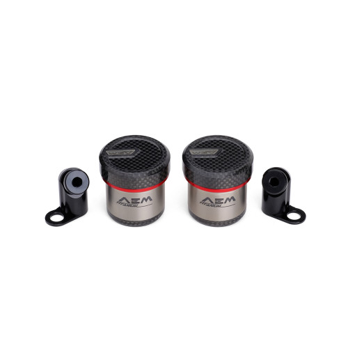 Integrated Titanium/ Carbon Cap Brembo RCS Corsa Corta Brake & Clutch Fluid Tank Integrated Titanium/ Carbon Cap Brembo RCS Corsa Corta Brake & Clutch Fluid Tank