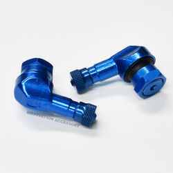 90° Aluminum tire valves 11.3mm - Blue
