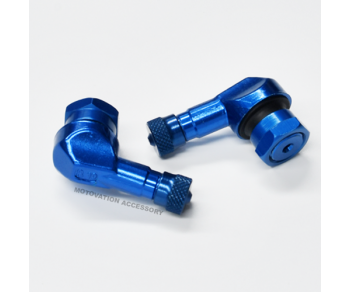 90° Aluminum tire valves 8.3mm - Blue 90° Aluminum tire valves 8.3mm - Blue