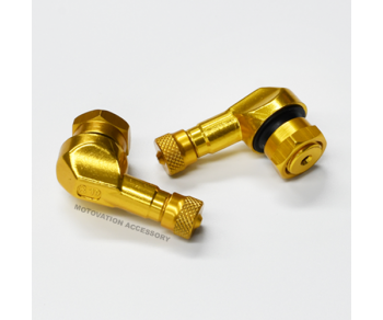90° Aluminum tire valves 11.3mm - Gold 90° Aluminum tire valves 11.3mm - Gold