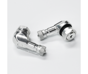 90° Aluminum tire valves 8.3mm - Silver
