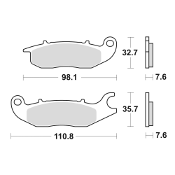 902SM1 Semi-metallic Brake Pad