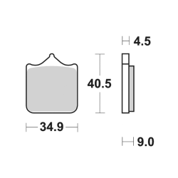 947CM55 Street Sintered Brake Pad