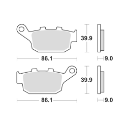 956CM56 Street Sintered Rear Brake Pad