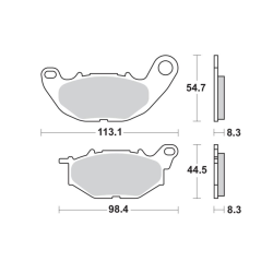 968CM55 Street Sintered Brake Pad