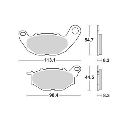 968SM1 Semi-metallic Brake Pad