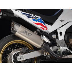 HONDA CRF1100L AFRICA TWIN/ Adventure Sports (2024 - 2026) - ADVENTURE, TITANIUM MUFFLER WITH CARBON FIBER ENDCAP