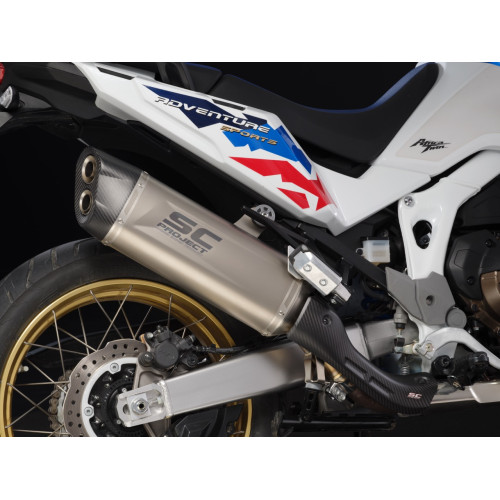 HONDA CRF1100L AFRICA TWIN/ Adventure Sports (2024 - 2026) - ADVENTURE, TITANIUM MUFFLER WITH CARBON FIBER ENDCAP