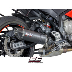 BMW S1000XR (2017 - 2019) OVAL CARBON MUFFLER, LOW POSITION