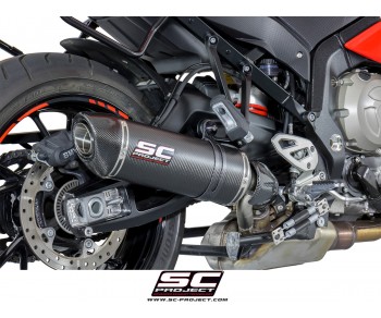 BMW S1000XR (2017 - 2019) OVAL CARBON MUFFLER, LOW POSITION