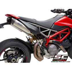 DUCATI HYPERMOTARD 950 - SP (2019 - 2023) PAIR OF SC1-M TITANIUM MUFFLERS, WITH CARBON FIBER ENDCAP