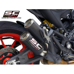 DUCATI MONSTER 950/ PLUS 2021+ TWIN CRT CARBON MUFFLER