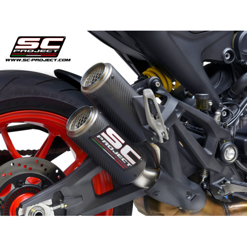 DUCATI MONSTER 950/ PLUS 2021+ TWIN CRT CARBON MUFFLER