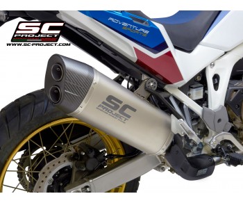 HONDA CRF1100L AFRICA TWIN (2020 - 2021) - ADVENTURE, TITANIUM MUFFLER WITH CARBON FIBER ENDCAP