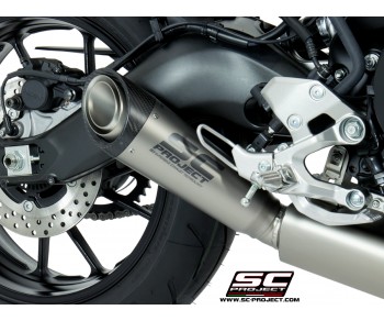 YAMAHA XSR900 (2016 - 2020) FULLSYSTEM 3-1 SS, S1 TITANIUM MUFFLER WITH CARBON ENDCAP YAMAHA XSR900 (2016 - 2020) FULLSYSTEM 3-1 SS, S1 TITANIUM MUFFLER WITH CARBON ENDCAP