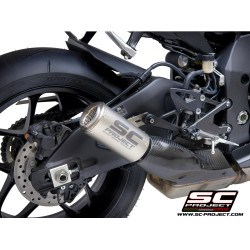 YAMAHA YZF-R1 (2017 - 2023) CR-T TITANIUM MUFFLER. WITH MESH ON EXIT YAMAHA YZF-R1 (2017 - 2023) CR-T TITANIUM MUFFLER. WITH MESH ON EXIT