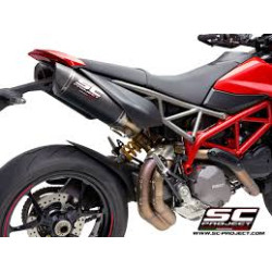 DUCATI HYPERMOTARD 950 - SP (2019 - 2023) PAIR OF SC1-M CARBON MUFFLERS, WITH CARBON FIBER ENDCAP
