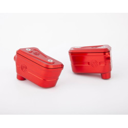 Moto Corse Brake & Clutch reservoirs kit for Brembo semi-radial OEM pumps Streetfighter V4/S - Red