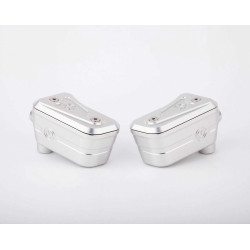 Moto Corse Brake & Clutch reservoirs kit for Brembo semi-radial OEM pumps Streetfighter V4/S - Silver