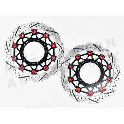 Race Series Floating Disk Honda X-ADV750 Red Pins for Brembo 100mm Calipers